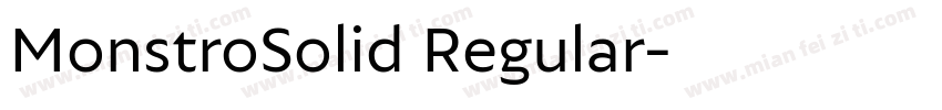 MonstroSolid Regular字体转换